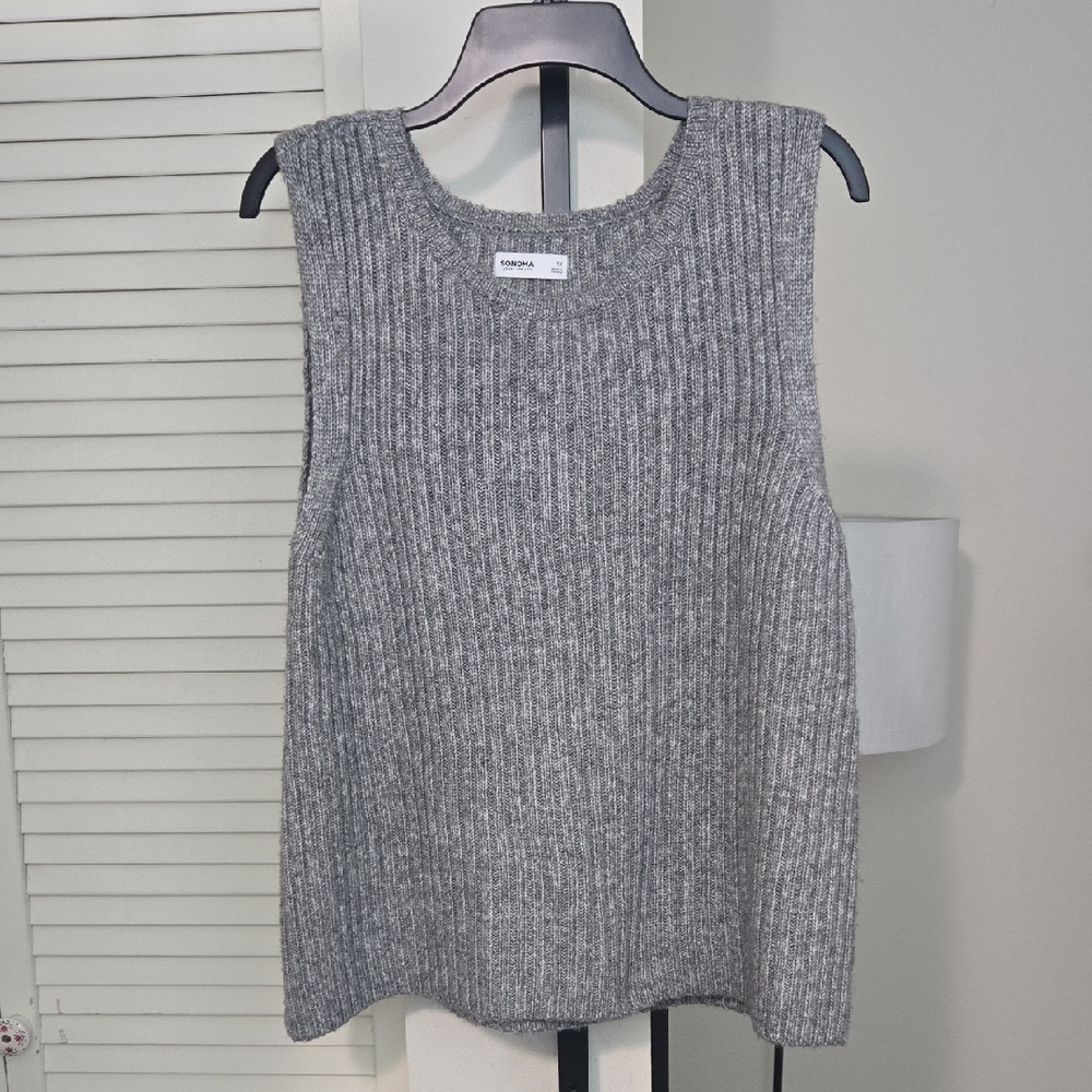 Sonoma Ribbed Sweater Tank Top